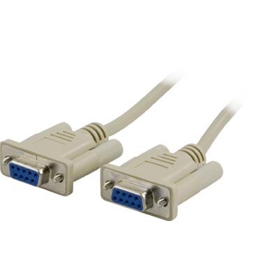 DELTACO nullmodemkabel, db9 hun-db9 hun 5.0m