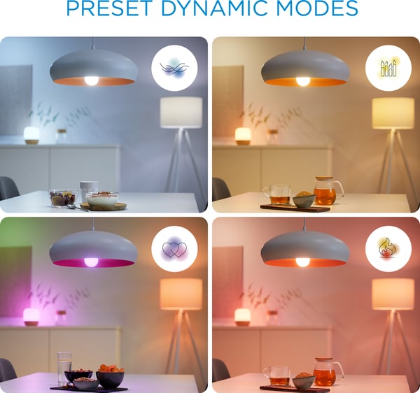 WiZ smartlampe, E14, RGBW - alle farver og nuancer af hvidt lys, Wi-Fi, 470 lm