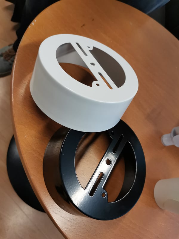 Steely Design Lampmonteringsadapter, 130mm, vit