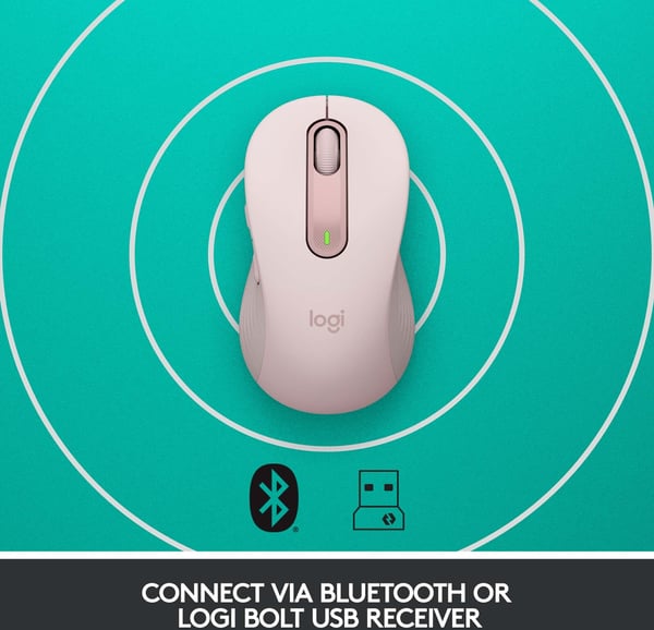 Logitech Signature M650 L - trådløs mus, rosa