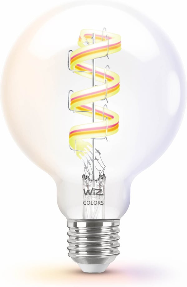 WiZ smartlampe, E27, G95, RGB, Wi-Fi, 2200-6500 K, 470 lm, 1 stk.