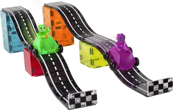 MAGNA-TILES® Downhill Duo -magnetbyggsats, 40 delar