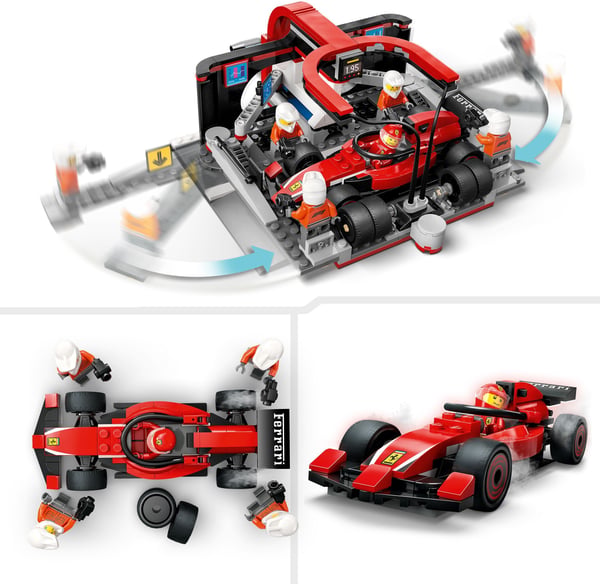 LEGO City 60443 – F1-boxstopp och pitcrew samt Ferrari-bil