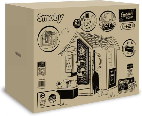 Smoby Life Garden House lilla trädgårdsmästarns lekstuga