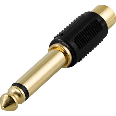 DELTACO 6,3 mm mono hane - hun RCA adapter