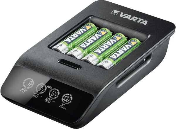 Varta LCD Smart Charger+ -opladningsenhed og 4 stk. AA (LR6) 2100 mAh batterier