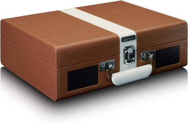 Lenco Classic Phono TT-120 - vinyldrejeskiveafspiller, brun/hvid