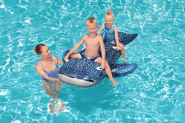 Bestway Whaletastic Wonders Ride On -badleksak, 193 x 122 cm