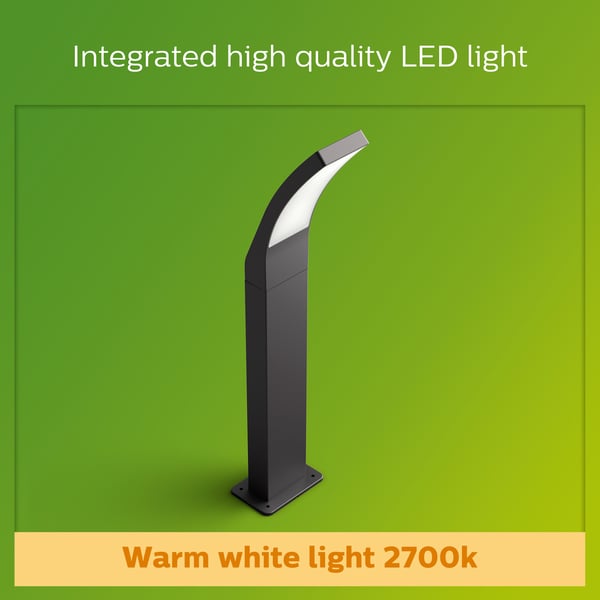 Philips Splay Pedestal -søjlebelysning, antracit, 2700K