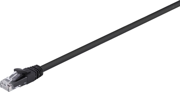Fuj:tech CAT6A U/UTP -nätverkskabel, 1 m, svart