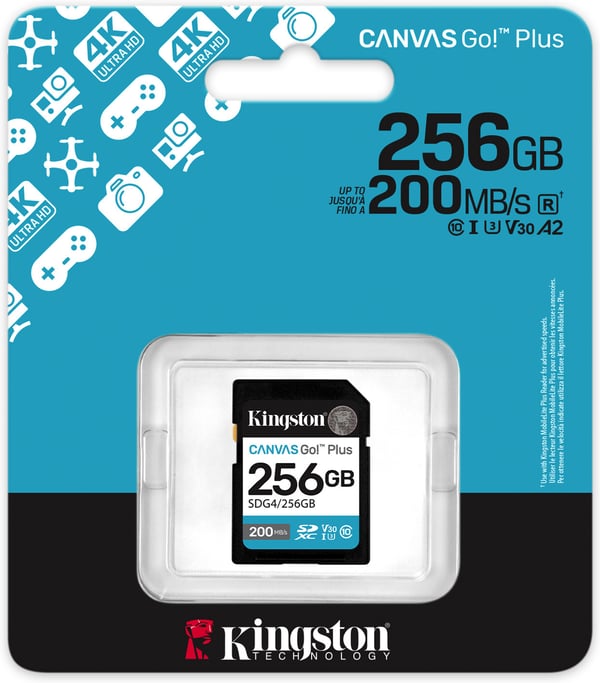 Kingston 256GB SDXC Canvas Go Plus Gen4 minneskort