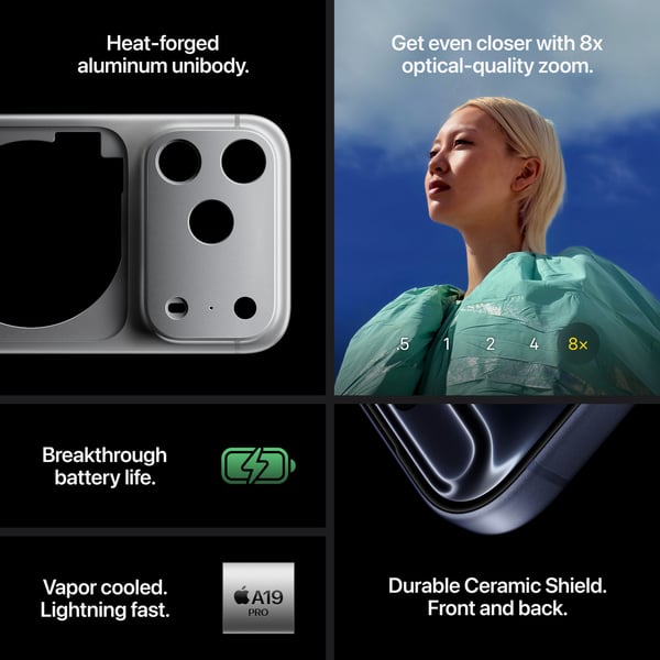 Apple iPhone 17 Pro 1 Tt telefon, mörkblå