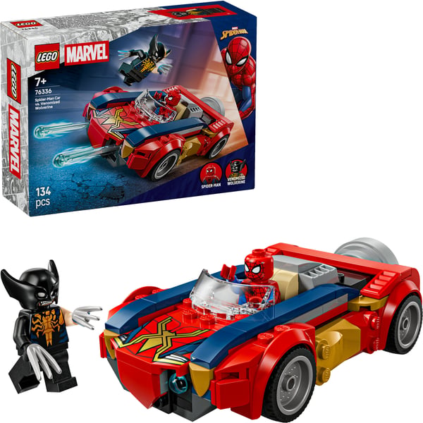 LEGO Super Heroes Marvel 76336 Spider-Mans bil mot en Wolverine som förvandlats till Venom