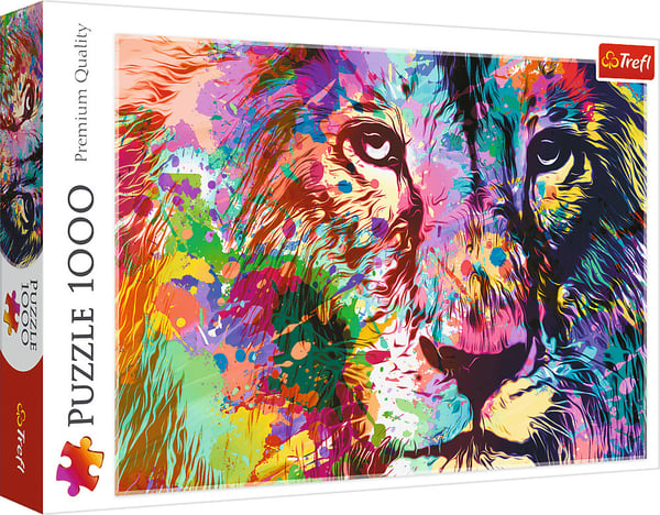 Trefl Puzzle 1000 Färgglad Lejonpussel, 1000 bitar