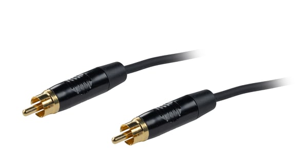 Fuj:tech RCA hane – RCA hane ljudkabel, 10 m, svart