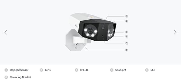 Reolink Duo 3 PoE -övervakningskamera för inomhus- och utomhusbruk