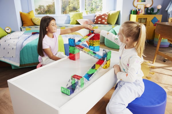 MAGNA-TILES® Rail Racer Deluxe magnetisk kulbana, 90 delar