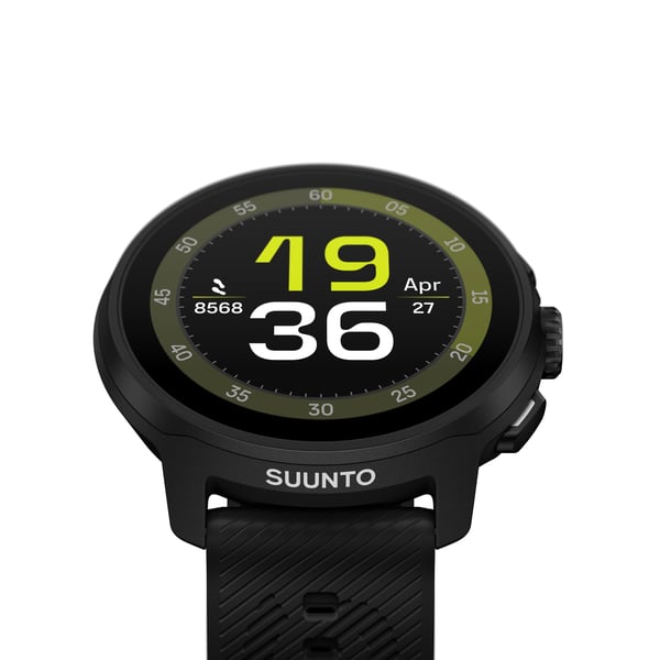 Suunto Run sportklocka, 46 mm, med helsvart silikonarmband