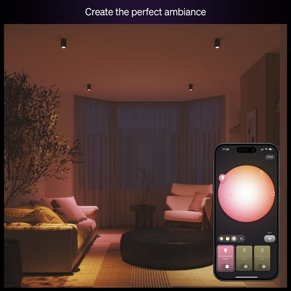 Philips Hue Essential smart spotlampa, White and color ambiance, GU10, 345 lm, 3-pack
