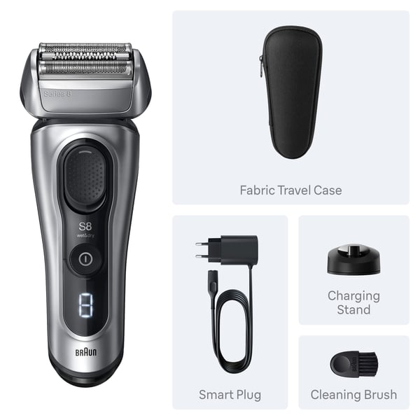 Braun Series 8, 8617S -Wet&Dry -SensoAdapt rakapparat med SmartCare-station