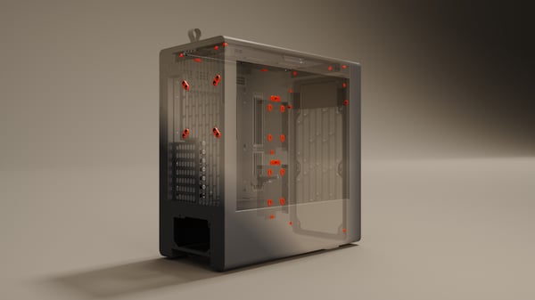 HAVN BF 360 Flow Mid Tower ATX-chassi, svart