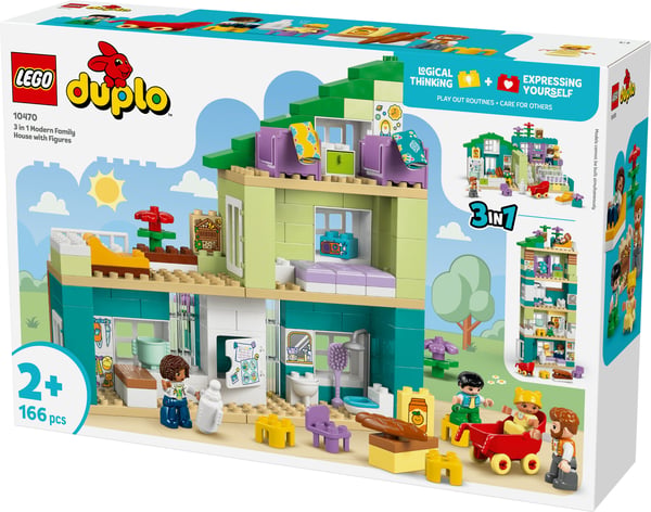 LEGO DUPLO Town 10470 Modernt enfamiljshus och figurer 3-i-1
