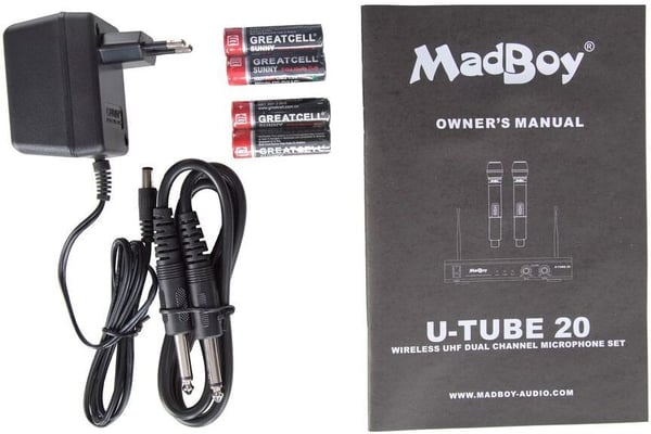 MadBoy U-Tube 20 - trådlöst karaoke mikrofonpar