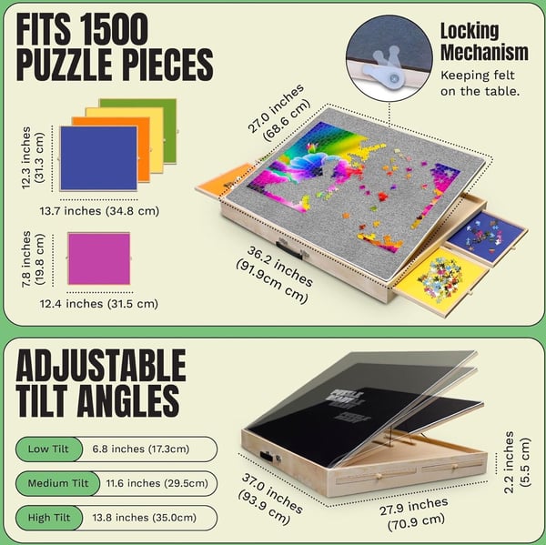 Puzzle Ready - Justerbart pusselbord, 1500 bitar