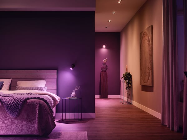 Philips Hue -LED-lampa, BT, Vit och färg stämning, GU10, 4,2 W, 2-pack