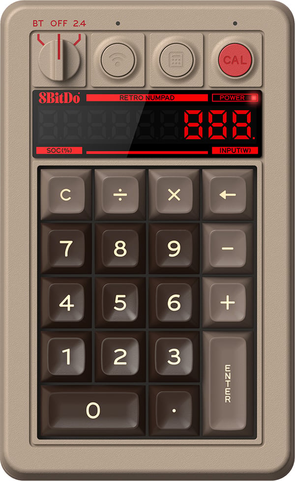 8BitDo Retro Mekaniskt Numpad – C64 Edition, Windows / Android