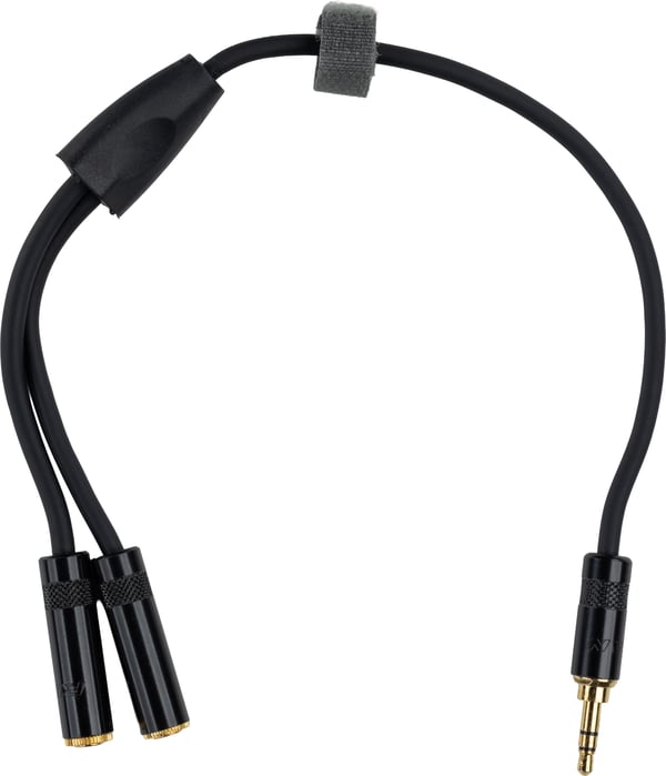 Fuj:tech 3,5 mm TRS hane – 2 x 3,5 mm TRS hona Y-splitter, 20 cm