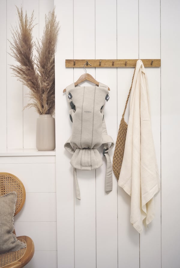 BabyBjörn Mini 3D Jersey kontorsryggsäck, Ljus Beige