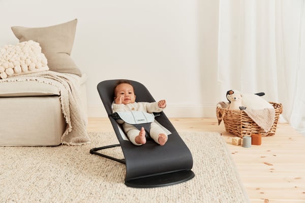 BabyBjörn Gungstol Balance Soft Vävd Mélange, Mörkgrå/Grå