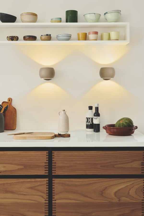 Nordlux Belir vägglampa, brun