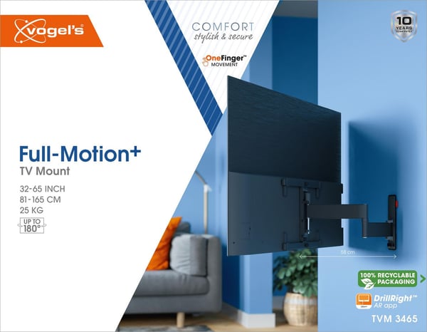 Vogel's TVM 3465 Full Motion TV-väggfäste, svart