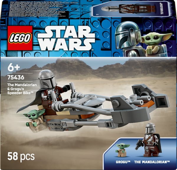 LEGO Star Wars TM 75436 Mandalorianens och Grogus speeder-cykel