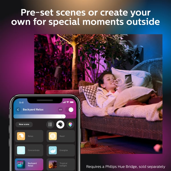 Philips Hue Lily Outdoor White and Colour Ambiance -trädgårdsbelysningsset