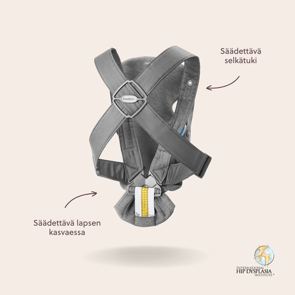 BabyBjörn Mini 3D Jersey -bärsjal, Mörkgrå