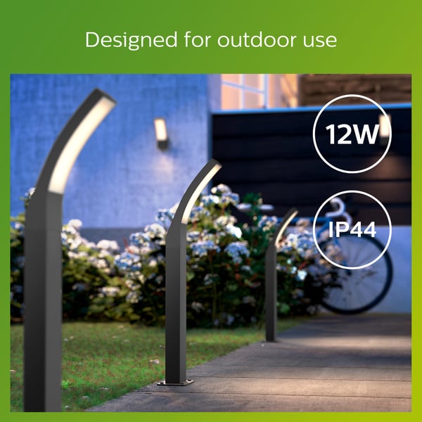 Philips Splay Pedestal -søjlebelysning, antracit, 2700K