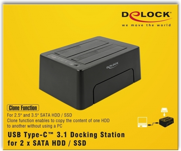 DeLOCK Dockingstation USB Type-C harddiskdockingstation