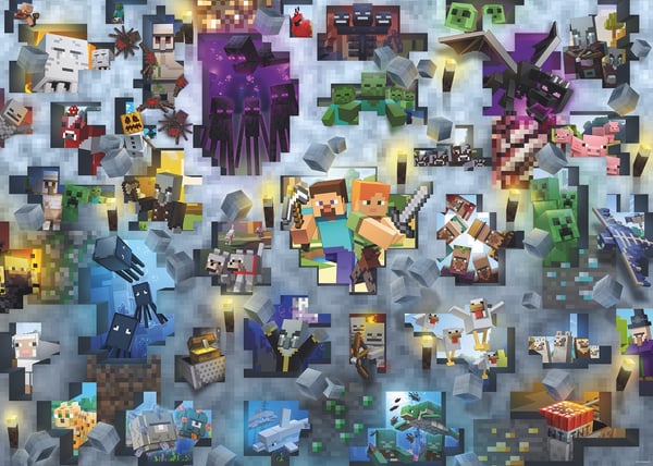 Minecraft Mobs - pussel, 1000 bitar