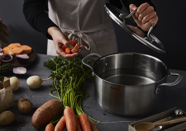 Tefal Virtuoso -kastrull, 20 cm / 3 L, rostfritt stål