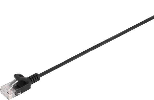 Fuj:tech UltraSlim CAT6A U/UTP -tunn Ethernet-kabel, 1,5 m, svart