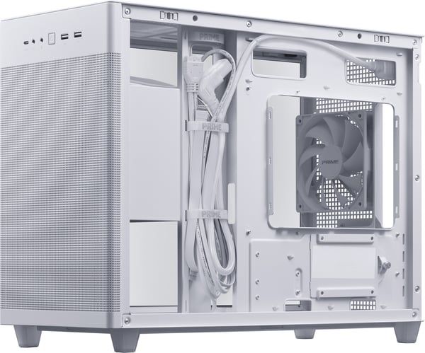 Asus Prime AP201 TG Micro-ATX-kabinet med vindue, hvid