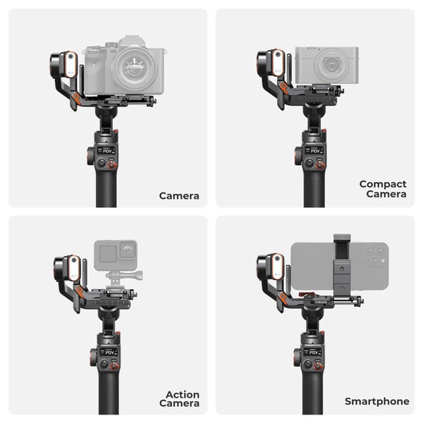 HOHEM iSteady MT2 AI Kit gimbal til kamera eller smartphone