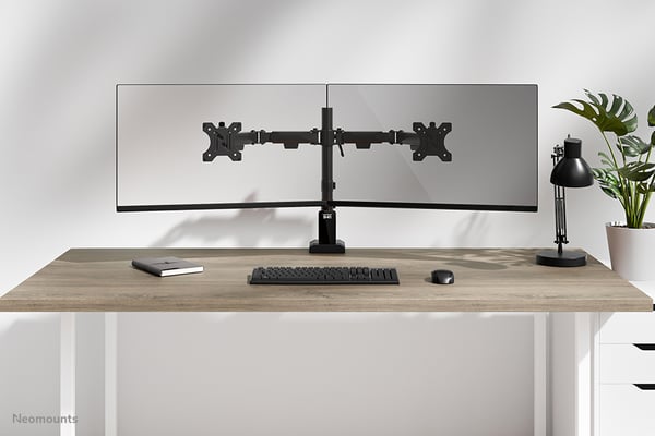 Neomounts DS60-600BL2 NERO bildskärmsarm för två 10-32" skärmar, svart