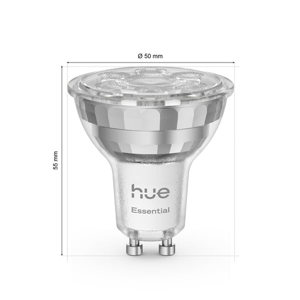 Philips Hue Essential smartlampa, Vit och färgad belysning, GU10, 345 lm