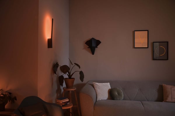 Philips Liane HUE -smartvägglampa, BT, White and color ambiance, svart, 55,8 cm