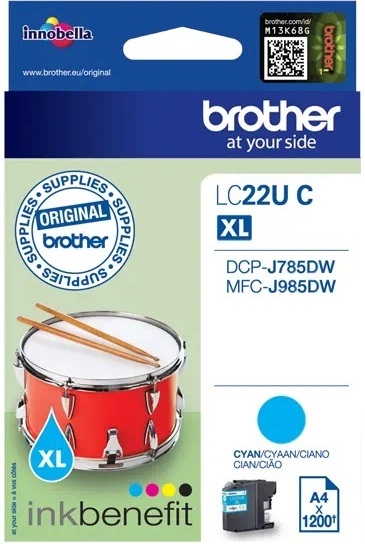 Brother LC22UC-bläckpatron, cyan