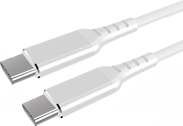 Fuj:tech USB-C - USB-C -kabel, 1m, vit